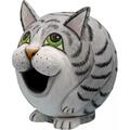 Songbird Essentials Grey Tabby Cat Gord-O Birdhouse SE3880077